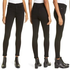New! Rag & Bone Nina High Rise Ankle Skinny No Fade Black 26